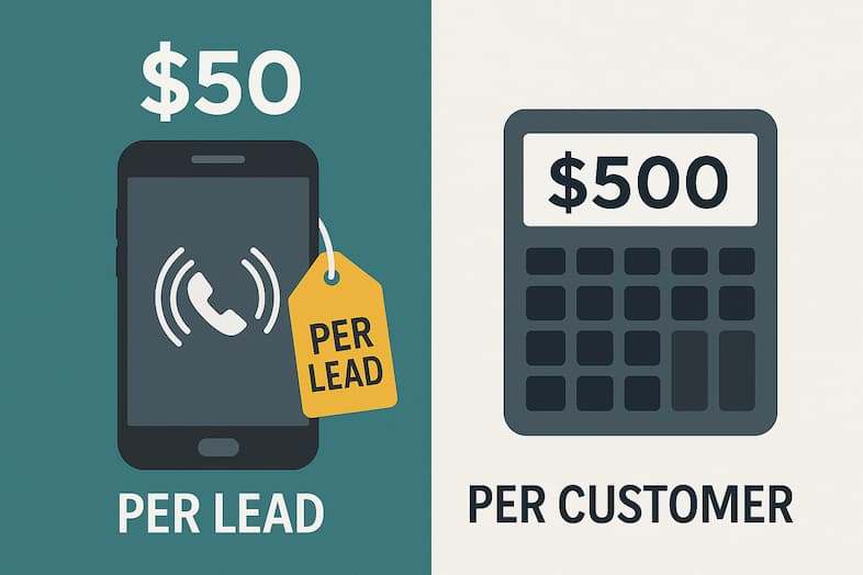 Price per lead and per customer calculator